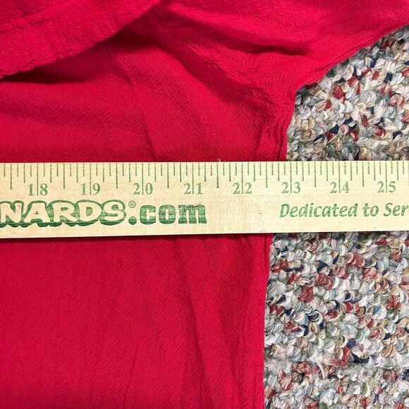 Oh My Gauze! Red Asymmetrical Blouse - Picture 13 of 15